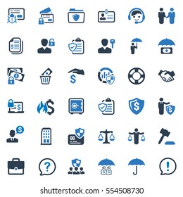 Business Insurance Icons - Blue Series