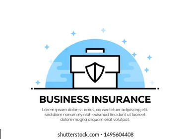 BUSINESS INSURANCE AND ILLUSTRATION ICON CONCEPT