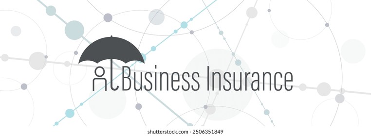 business insurance text on white background