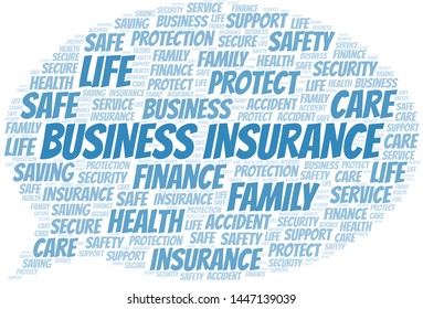 Business Insurance word cloud vector made with text only