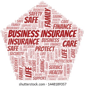 Business Insurance word cloud vector made with text only