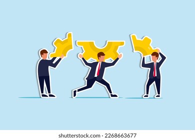 Business integration, partnership to get solution, connection or teamwork, work efficiency, optimization or organization concept, business people team connecting gear together. paper cut styl