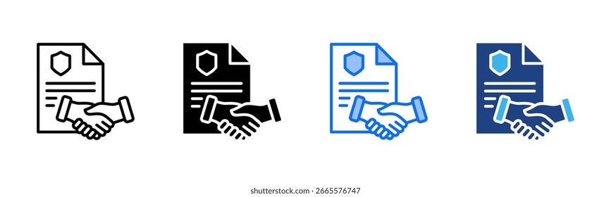 Conjunto de iconos de integridad empresarial colección de estilos múltiples
