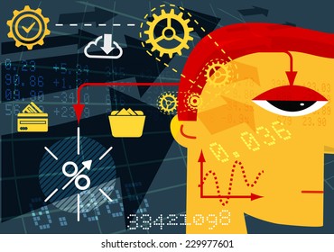 Business Intelligence Abstract - Illustration