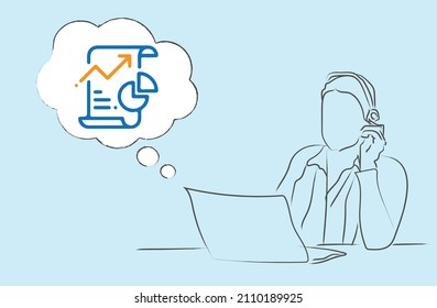 Icono de Business Intelligence y Analytics con servicios de atención al cliente