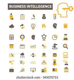 business intelligence, analytics, marketing research, analysis icons, signs vector concept set for infographics, mobile, website, application
