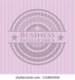 Business Intelligence badge with pink background