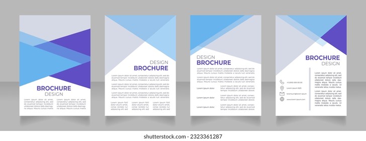 Business intelligence blank brochure design. Strategies and technologies. Template set with copy space for text. Premade corporate reports collection. Editable 4 paper pages. Montserrat font used