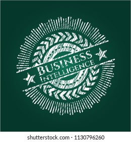 Business Intelligence chalkboard emblem