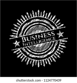 Business Intelligence with chalkboard texture