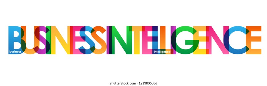 BUSINESS INTELLIGENCE colorful letters banner