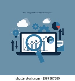 Business intelligence concept BI data analysis