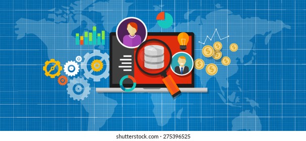 Business Intelligence Concept BI Data Analysis