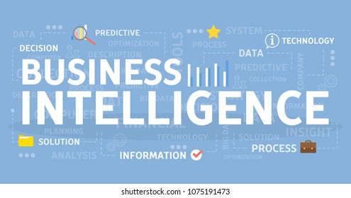 Business intelligence concept illustration. Idea of decision and solution.