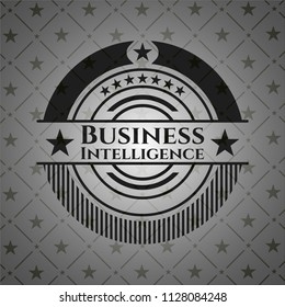 Business Intelligence dark emblem. Retro
