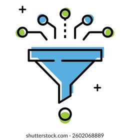 Business Intelligence Data Gathering Concept Vector Icon design