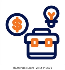 Icono de duotono de Business Intelligence. Ilustración vectorial simple sobre fondo blanco