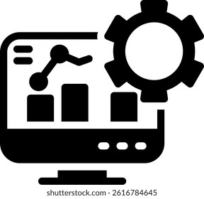 Business Intelligence Glyph Vector Icon Design
