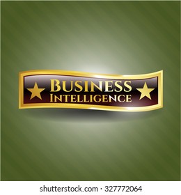 Business Intelligence gold badge or emblem