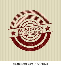 Business Intelligence grunge stamp