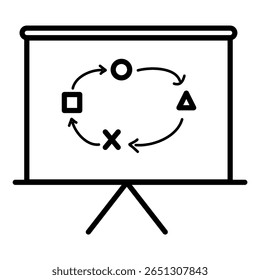 Business intelligence icon, linear isolated illustration, thin line vector, web design sign