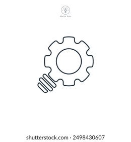 Ilustración vectorial del símbolo del icono de la inteligencia empresarial aislada en el fondo blanco