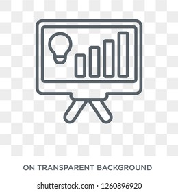 business intelligence icon. Trendy flat vector business intelligence icon on transparent background from general  collection. High quality filled business intelligence symbol use for web and mobile