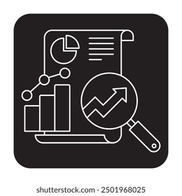 Icono de Inteligencia de Negocio, Desbloqueando el éxito empresarial a través de estrategias de Inteligencia de Negocio, Herramientas de Inteligencia de Negocio para la Toma de Decisiones Basadas en Datos, icono, ilustración