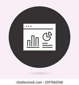 Business Intelligence icon. Vector illustration isolated. Simple pictogram for graphic and web design.