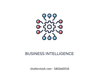 business intelligence icon in vector. Logotype