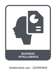 business intelligence icon vector on white background, business intelligence trendy filled icons from General collection, business intelligence simple element illustration