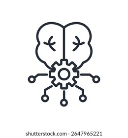 icono de inteligencia de negocios. Vector. Trazo editable. signo de estilo lineal para uso Diseño web, logotipo. Ilustración de símbolo.