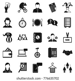 Business intelligence icons set. Simple set of 25 business intelligence vector icons for web isolated on white background