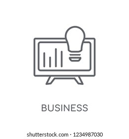 business intelligence linear icon. Modern outline business intelligence logo concept on white background from General collection. Suitable for use on web apps, mobile apps and print media.