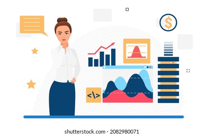 Business intelligence market research consultant report. Statistic strategic project analysis process