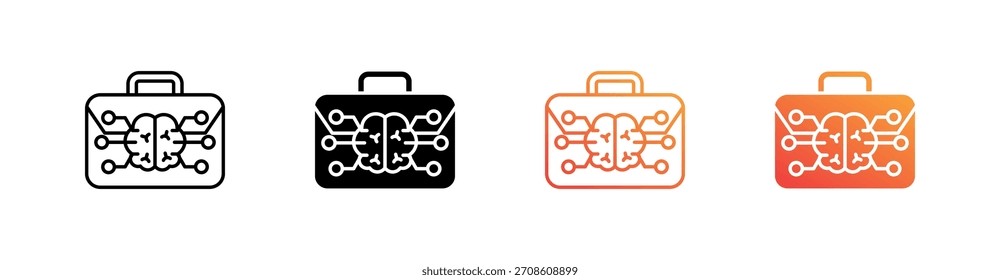 Business Intelligence Multiple Style Icon Set