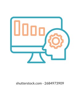 Business Intelligence Esquema del ícono de Vector en negrita que se puede modificar o editar fácilmente  