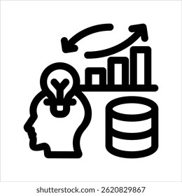Ícone de Estrutura de Tópicos do Business Intelligence. Ilustração de vetor simples no plano de fundo branco
