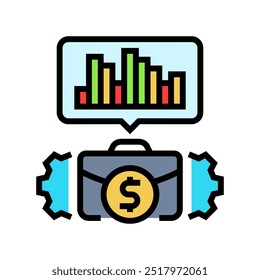 business intelligence process color icon vector. business intelligence process sign. isolated symbol illustration