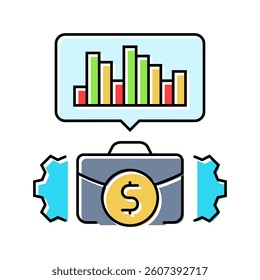 business intelligence process color icon vector. business intelligence process sign. isolated symbol illustration