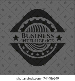 Business Intelligence realistic black emblem