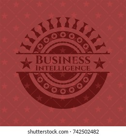 Business Intelligence red emblem