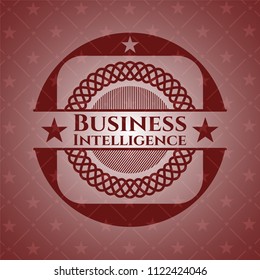 Business Intelligence retro red emblem