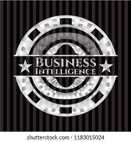 Business Intelligence silver badge or emblem
