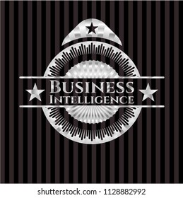 Business Intelligence silver shiny emblem