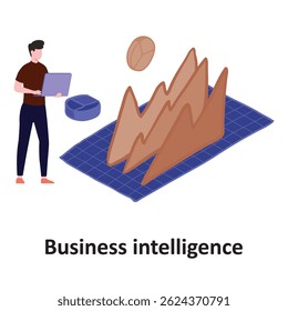 Business intelligence :Vector Icon which can easily modify or edit
