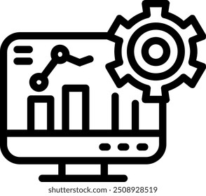 Business Intelligence Vector Line Icon Design