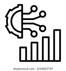 Business Intelligence Vector Line Icon Design