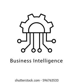 Business Intelligence Vector Line Icon
