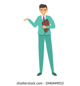 Business interaction icon. Cartoon of business interaction vector icon for web design isolated on white background